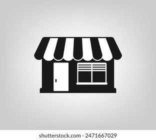 Store or shop simple icon isolated on white background