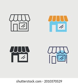 store shop vector icon shopping market