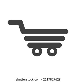 Shopping Cart Icon Form Button Internet Shop kaufen Logo Symbol Zeichen Vektorgrafik Symbol kaufen