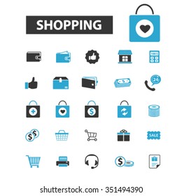 store, shopping, retail, sales  icons, signs vector concept set for infographics, mobile, website, application 