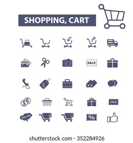 store, shopping, retail, sales  icons, signs vector concept set for infographics, mobile, website, application
