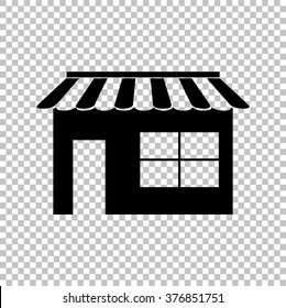Store sign. Flat style icon on transparent background