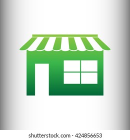 Store sign. Green gradient icon