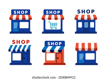 Store sign. Shop market set.