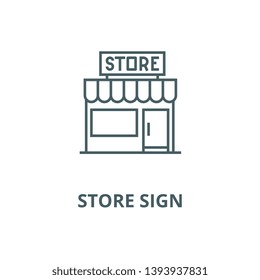 Store sign vector line icon, linear concept, outline sign, symbol