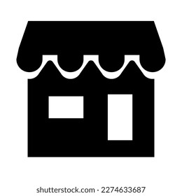 Store silhouette icon. Retail business. Vector.