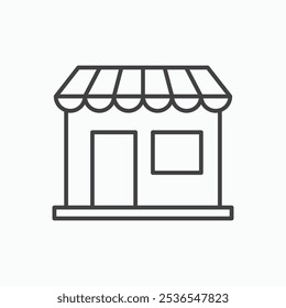 Store simple thin like stroke vector icon.