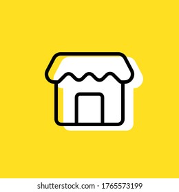 Almacenar ilustración de icono de vector simple