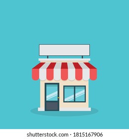 Store, Small Business Storefront. Retail. Illustration.