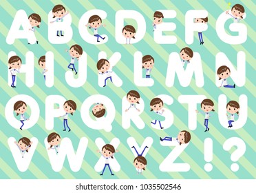 Store staff Blue uniform women_A to Z