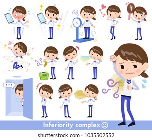 Store staff Blue uniform women_complex