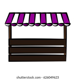 store  with striped awning icon