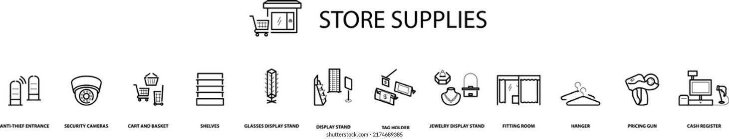 Store Supplies Icon , Vector Illustration