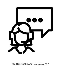 Store support operator outline icon vector design good for web or mobile app