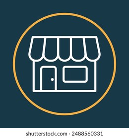 Store supportive trendy icon joyful abstract vector illustration artwork design