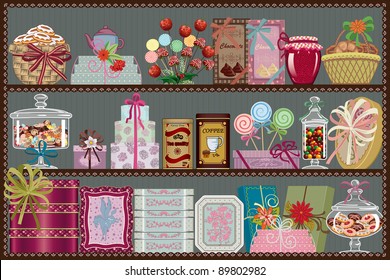 Store of sweets and chocolate