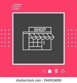 Store symbol icon, elements for your design