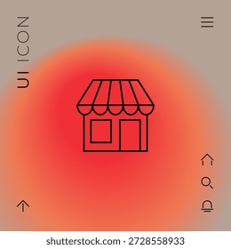 Icono del símbolo de la tienda, Elementos para su diseño