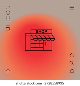Icono del símbolo de la tienda, Elementos para su diseño