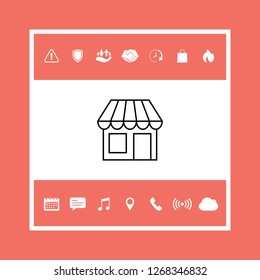 Store symbol icon. Graphic elements for your design