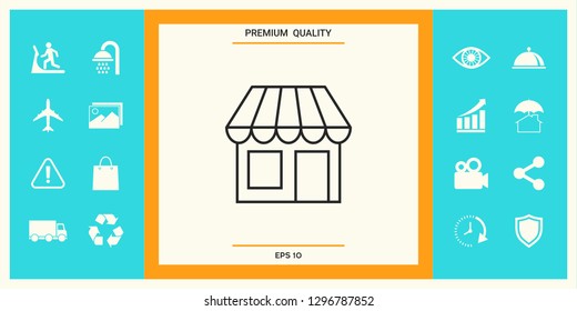 Store symbol icon. Graphic elements for your design