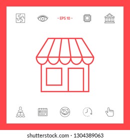 Store symbol icon. Graphic elements for your design