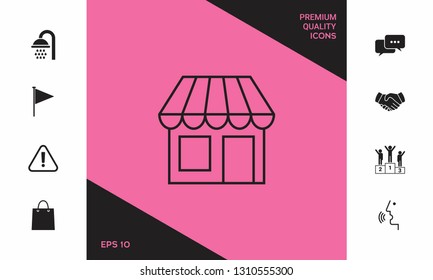 Store symbol icon. Graphic elements for your design