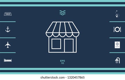 Store symbol icon. Graphic elements for your design
