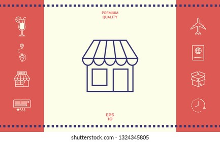 Store symbol icon. Graphic elements for your design