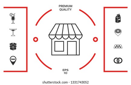 Store symbol icon. Graphic elements for your design