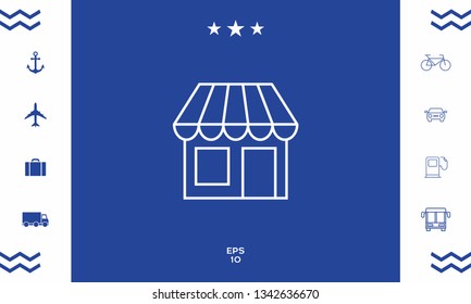 Store symbol icon. Graphic elements for your design