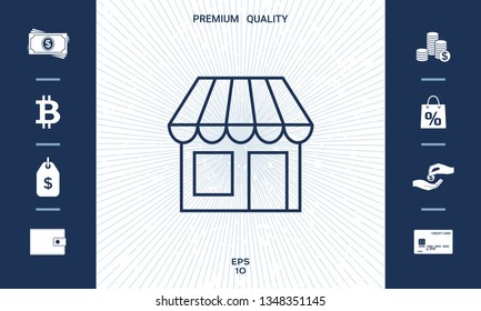 Store symbol icon. Graphic elements for your design