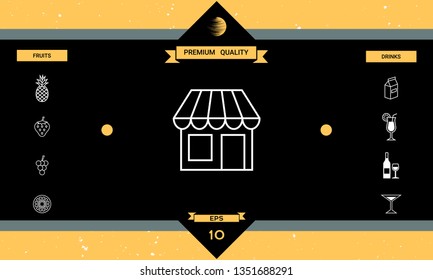 Store symbol icon. Graphic elements for your design