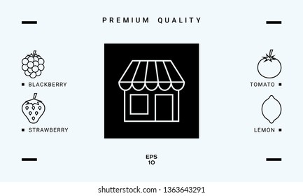 Store symbol icon. Graphic elements for your design