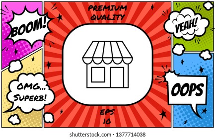 Store symbol icon. Graphic elements for your design