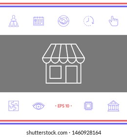 Store symbol icon. Graphic elements for your design