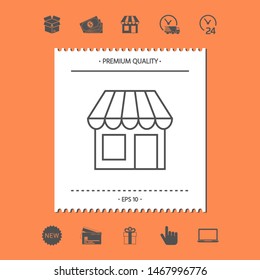 Store symbol icon. Graphic elements for your design