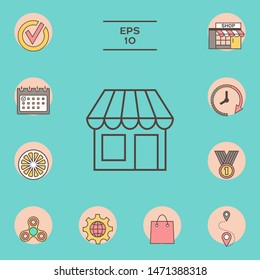 Store symbol icon. Graphic elements for your design