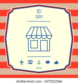 Store symbol icon. Graphic elements for your design