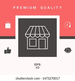 Store symbol icon. Graphic elements for your design
