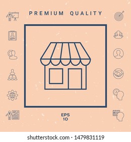 Store symbol icon. Graphic elements for your design