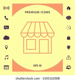 Store symbol icon. Graphic elements for your design