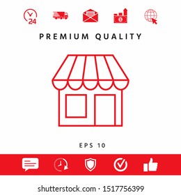 Store symbol icon. Graphic elements for your design