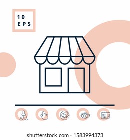 Store symbol icon. Graphic elements for your design