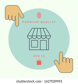 Store symbol icon. Graphic elements for your design