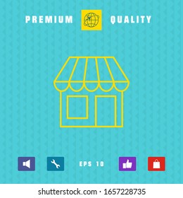 Store symbol icon. Graphic elements for your design