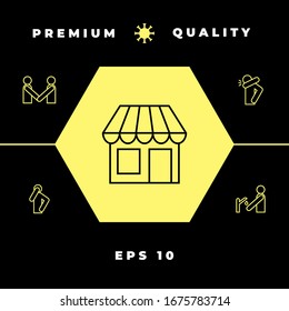 Store symbol icon. Graphic elements for your design