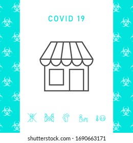 Store symbol icon. Graphic elements for your design