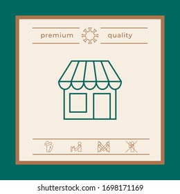 Store symbol icon. Graphic elements for your design