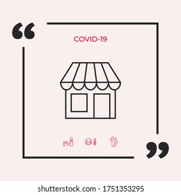 Store symbol icon. Graphic elements for your design